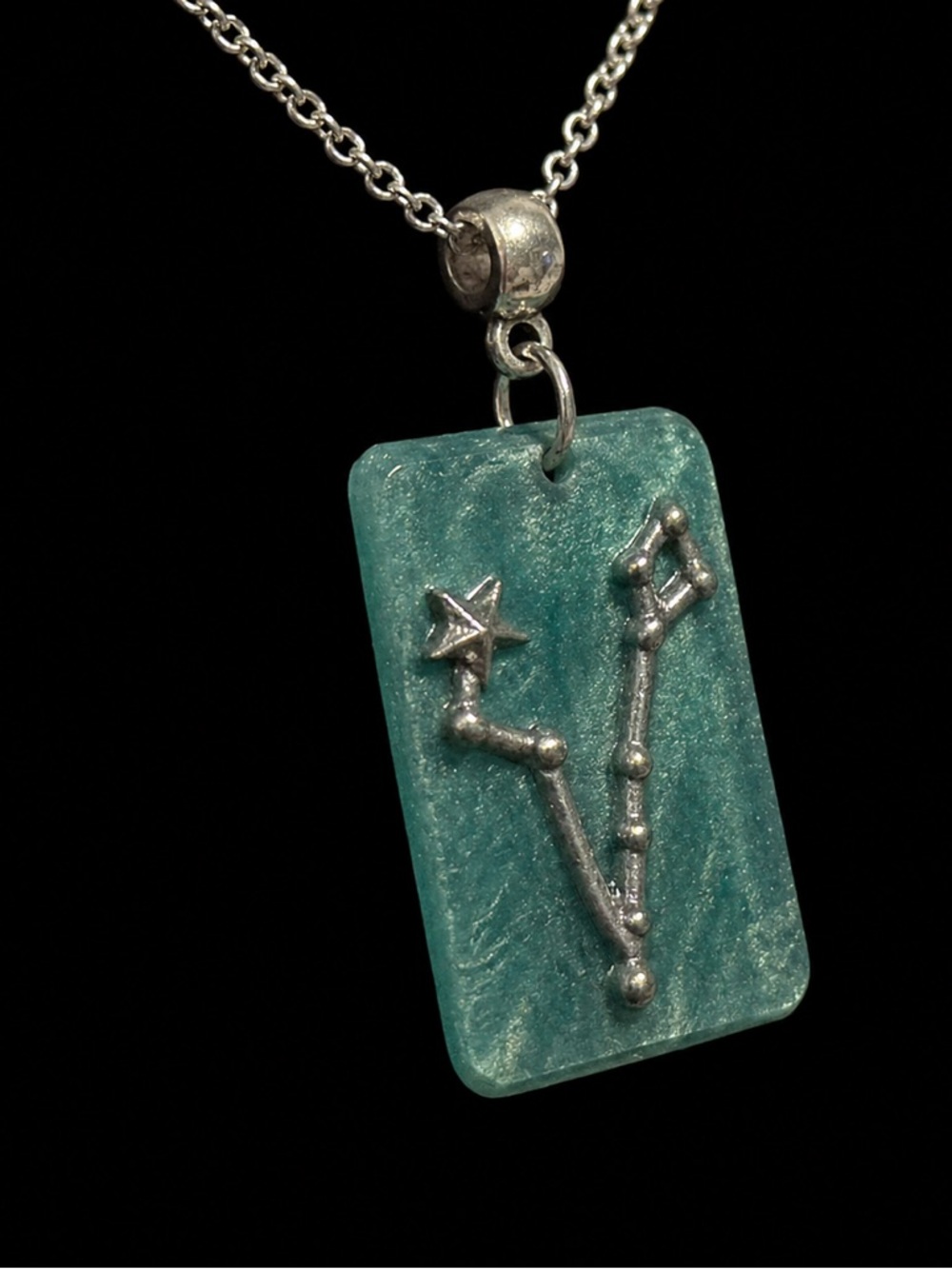 Virgo Zodiac Constellation Pendant Necklace - Women Jewelry Aquamarine